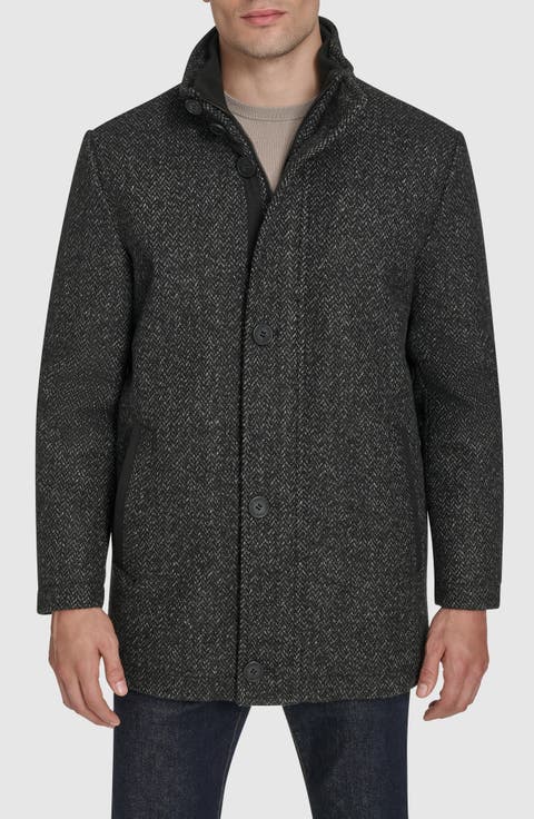 Dorsey Plaid Wool Blend Car Coat