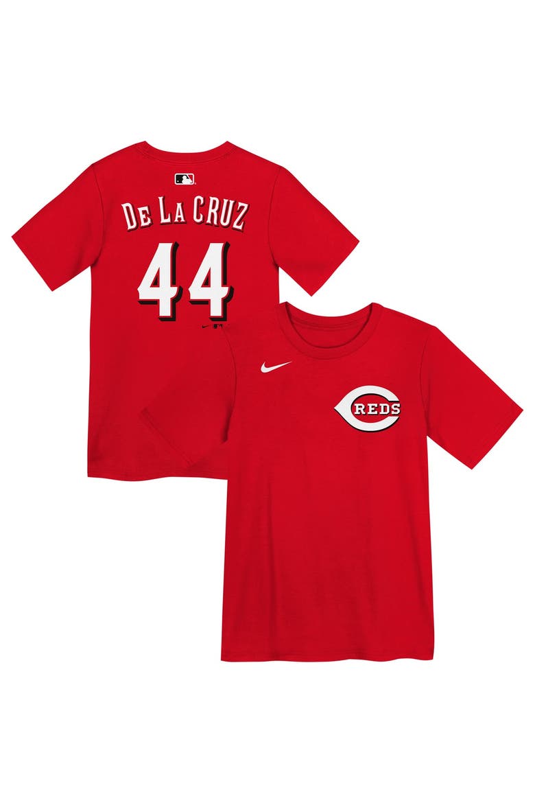 Preschool Elly De La Cruz Red Cincinnati Reds Name & Number T-Shirt, Main, color, Red