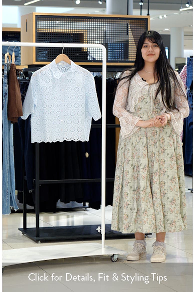 The Petal Eyelet Crop Shirt video