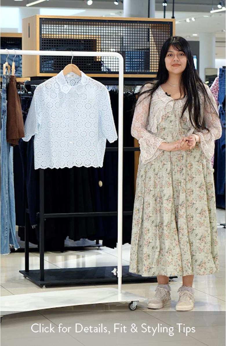 The Petal Eyelet Crop Shirt, sales video thumbnail