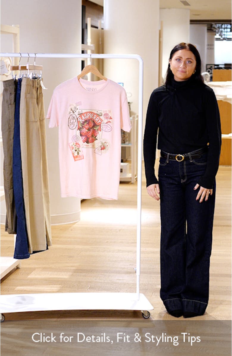 Raspberry Stamp Cotton Graphic T-Shirt, sales video thumbnail