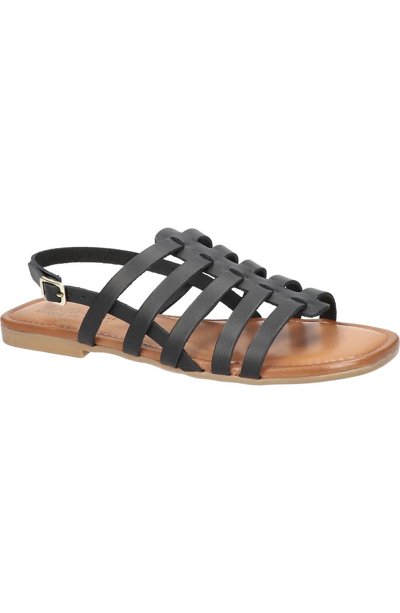 Bella Vita Uma-Italy Cage Sandal, Main, color, Black Leather