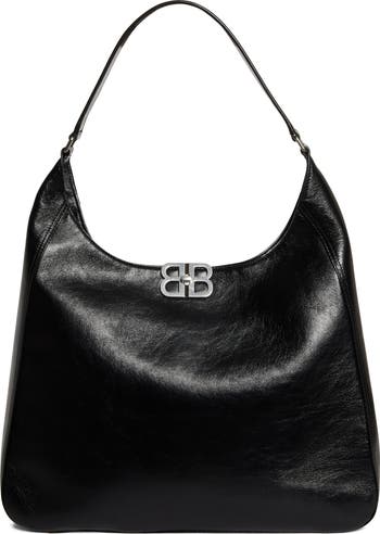 直営店☆BALENCIAGA☆ BB SOFT ミディアム HOBO バッグ/ BLACK Balenciaga BB Soft Lambskin Leather Hobo Bag | Nordstrom
