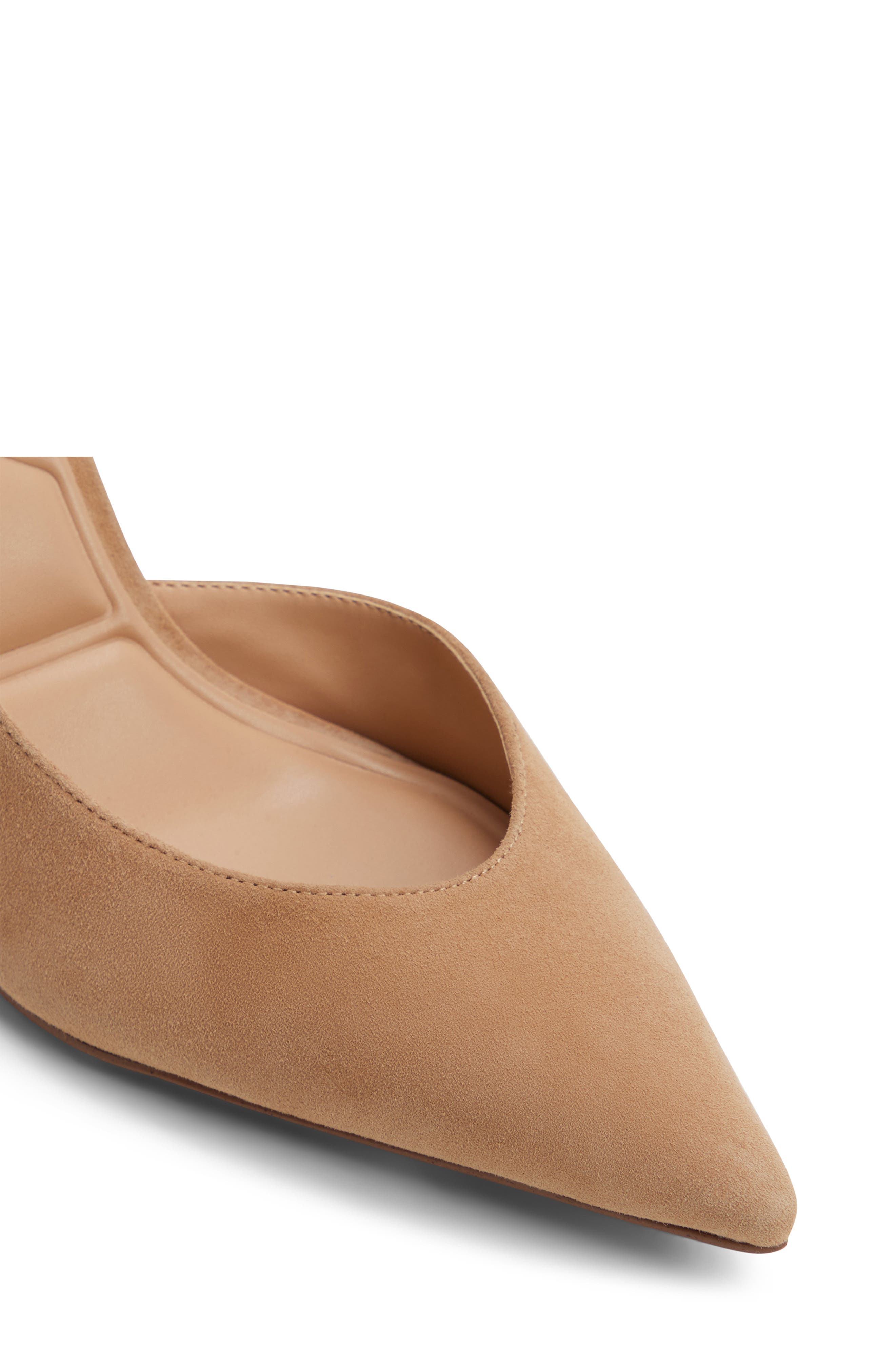 Kaysie Pointed Toe Half D'Orsay Pump, Alternate, color, LIGHT BEIGE