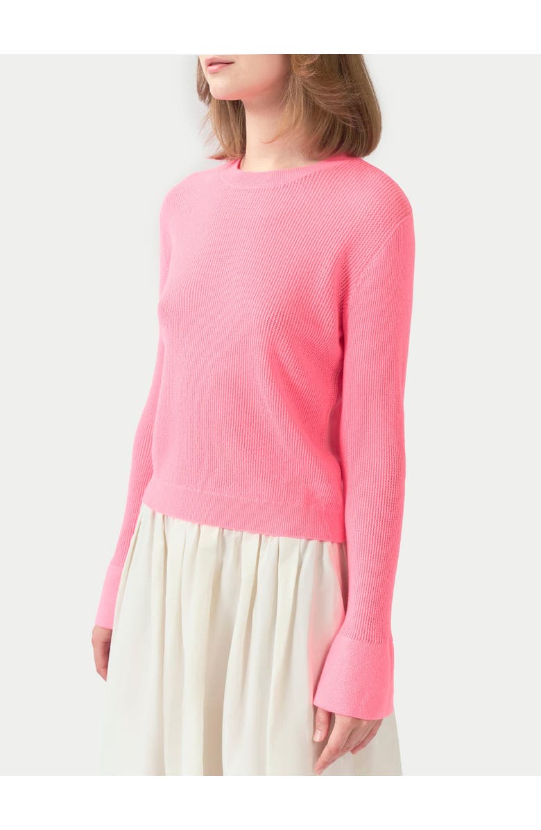 Gobi Cashmere Cashmere Bell-Sleeve Sweater, Alternate, color, Shell Pink