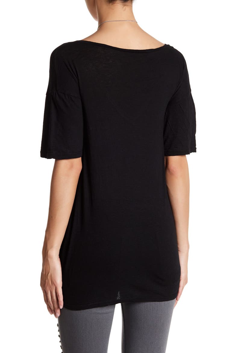 V-Neck Pocket Boyfriend T-Shirt, Alternate, color, BLACK