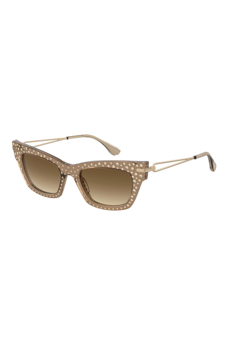 52mm Gradient Cat Eye Sunglasses, Alternate, color, BEIGE/ BROWN