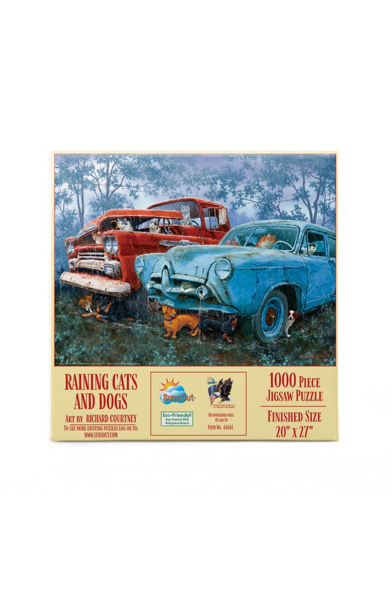 Sunsout Raining Cats and Dogs 1000 piece Jigsaw Puzzle for Adults, Alternate, color, Multicolor