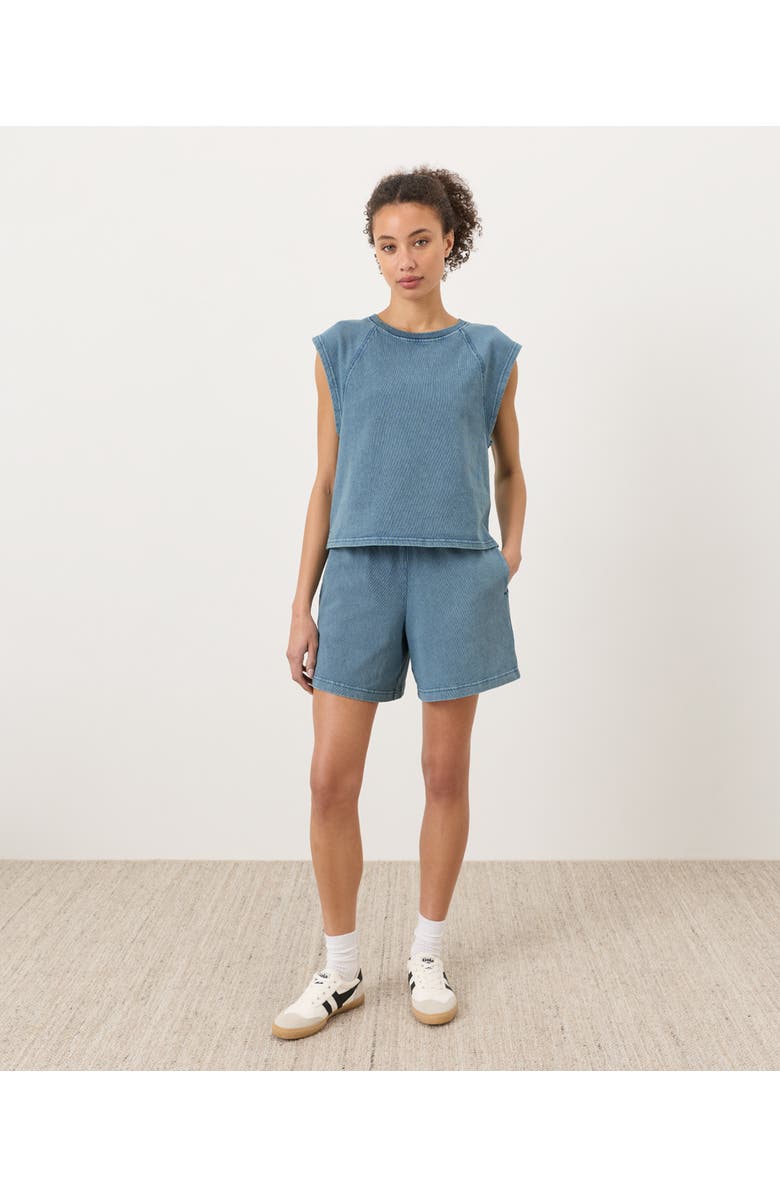 Pact Organic Cotton Weekends Beach Short, Alternate, color, Washed Wedgewood Blue