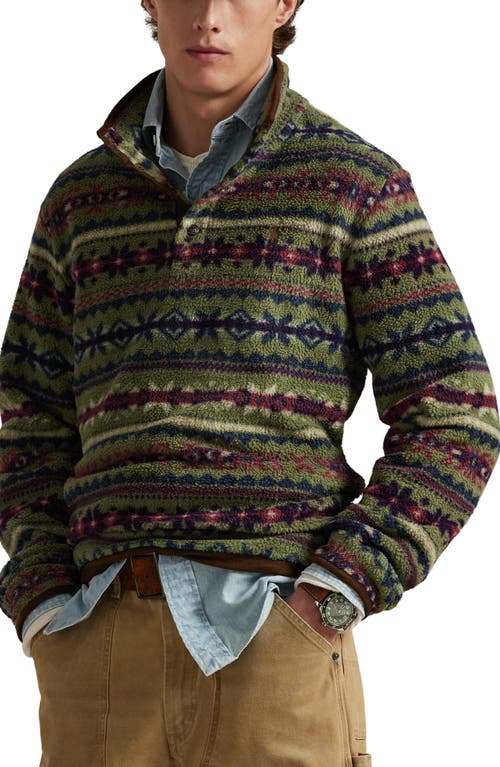Polo Ralph Lauren Fair Isle-inspired Fleece Pullover In Multi