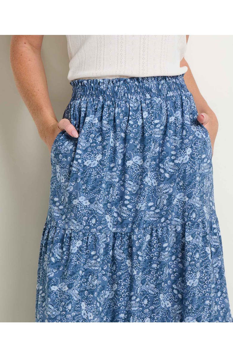 Toad & Co Sunkissed Tiered Midi Skirt, Alternate, color, Canal Print