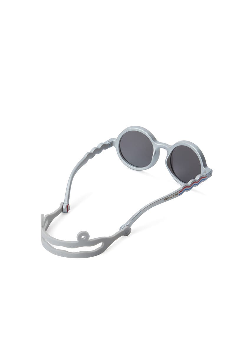 Infant Round Sunglasses, Alternate, color, Medallion Platinum