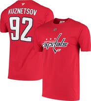 FANATICS Men's Fanatics Branded Evgeny Kuznetsov Red Washington Capitals Name & Number T-Shirt