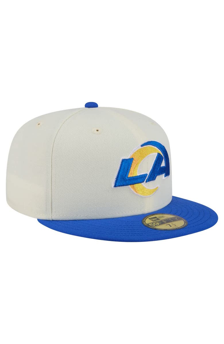 New Era Men's New Era  White/Royal Los Angeles Rams Main 59FIFTY Fitted Hat, Alternate, color, 
