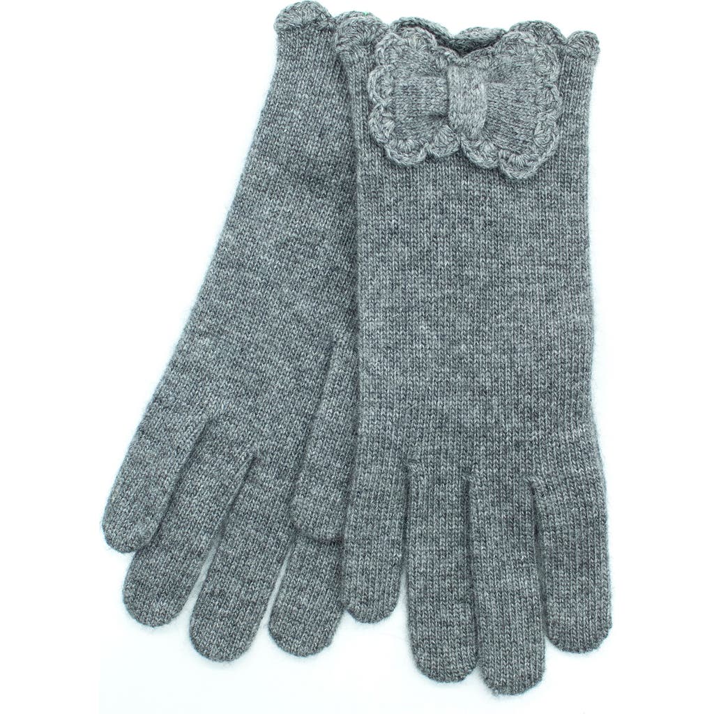 Portolano Scalloped Edge Knit Gloves In Blue