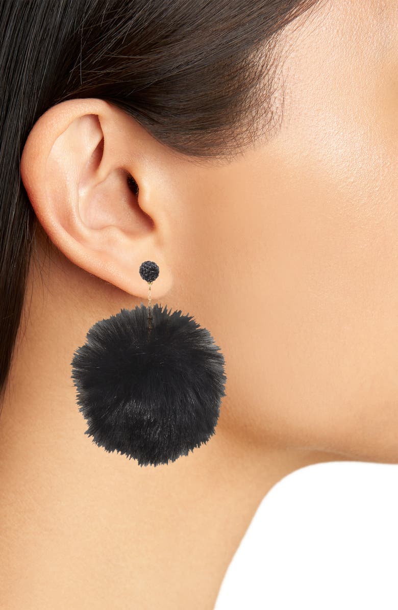 Kate Spade New York chic & cushy pouf drop earrings, Alternate, color,