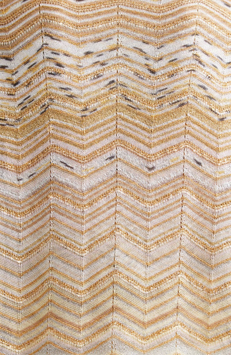 Missoni Metallic Zigzag Jacquard Duster, Alternate, color, Light Gold Tones