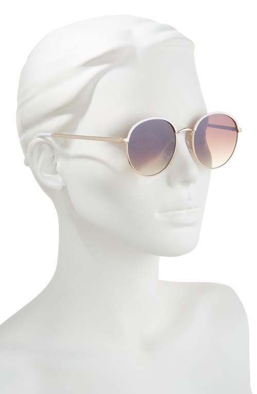 Bp. Gradient Round Sunglasses In White