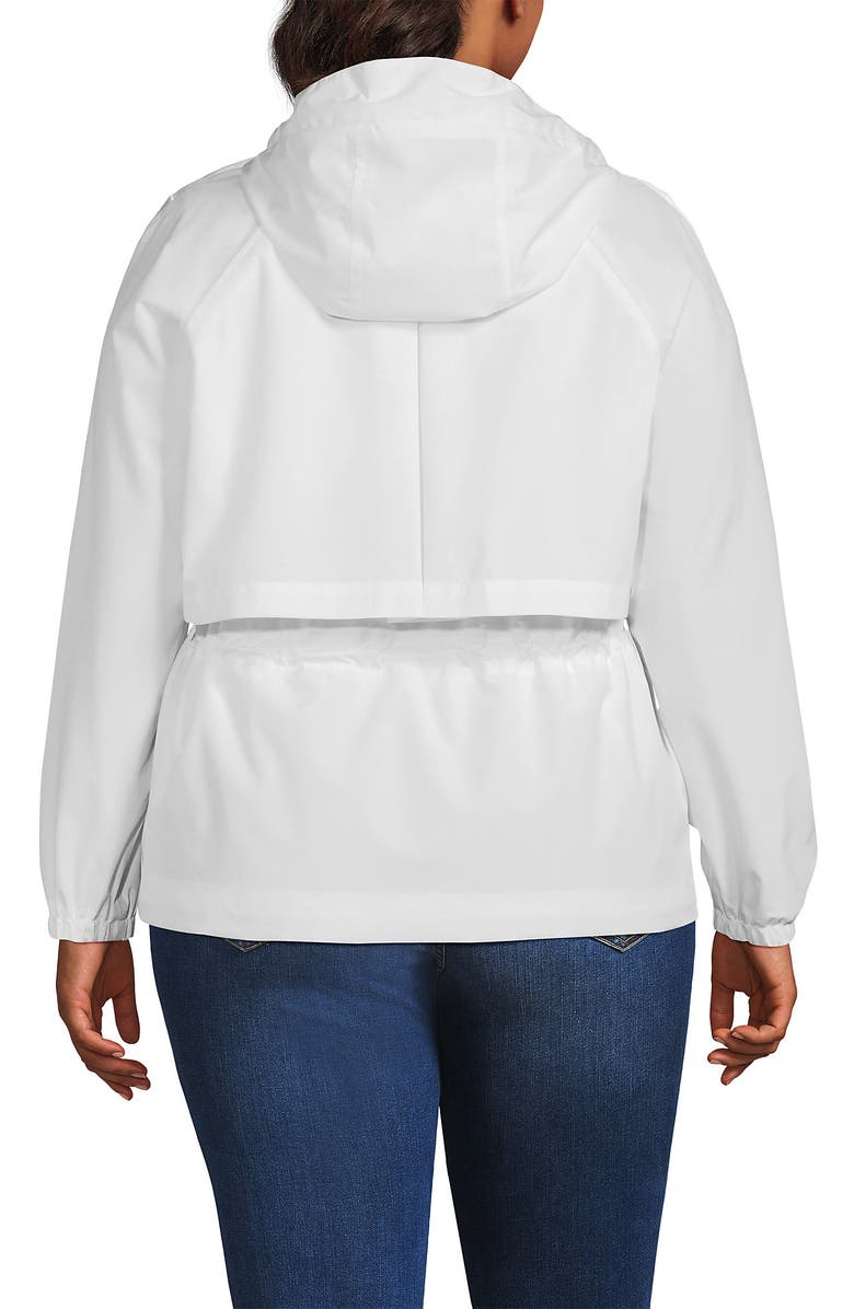Lands' End Plus Size Squall Packable Rain Jacket, Alternate, color, White
