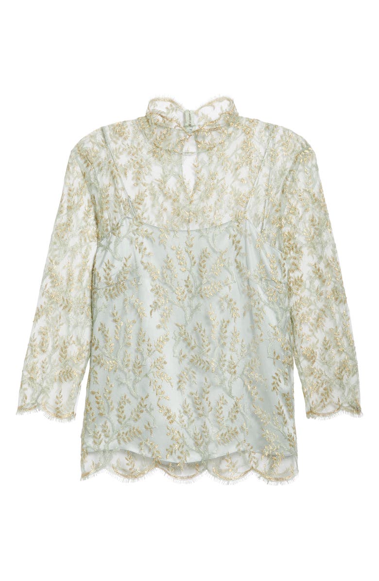 Adam Lippes Layered Chantilly Lace Blouse, Alternate, color, 