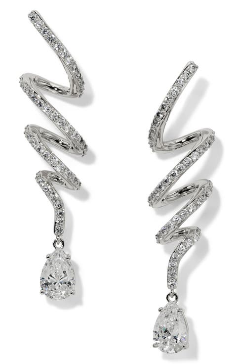Muse Twirl Linear Drop Earrings