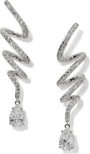 Nadri Muse Twirl Linear Drop Earrings