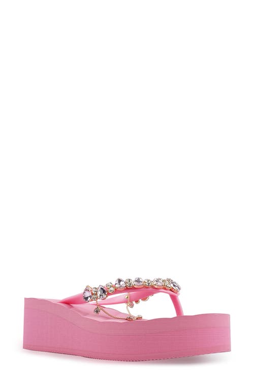 Zigi Quigley Platform Flip Flop In Pink