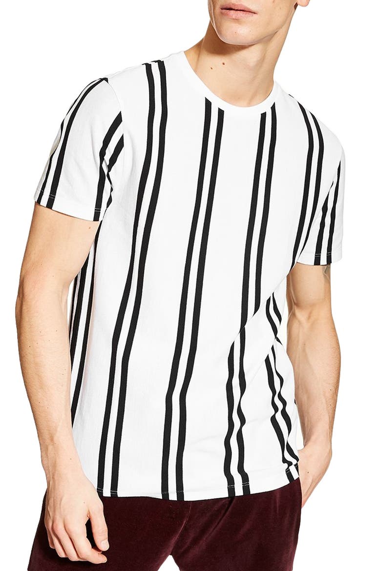Luke Stripe Classic T-Shirt, Main, color, WHITE MULTI