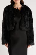 STAUD Casimira Crop Faux Fur Jacket