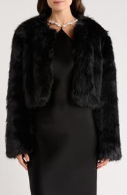STAUD Casimira Crop Faux Fur Jacket