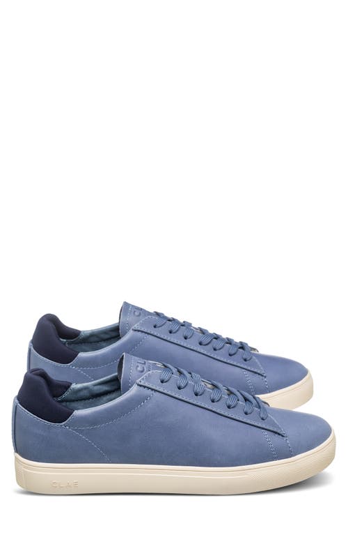 Clae Bradley Low Top Sneaker In Blue Shadow Leather