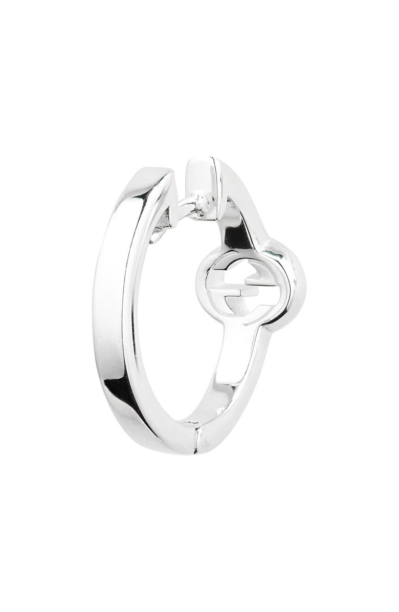 Gucci Interlocking Logo Huggie Hoop Earrings, Alternate, color, 