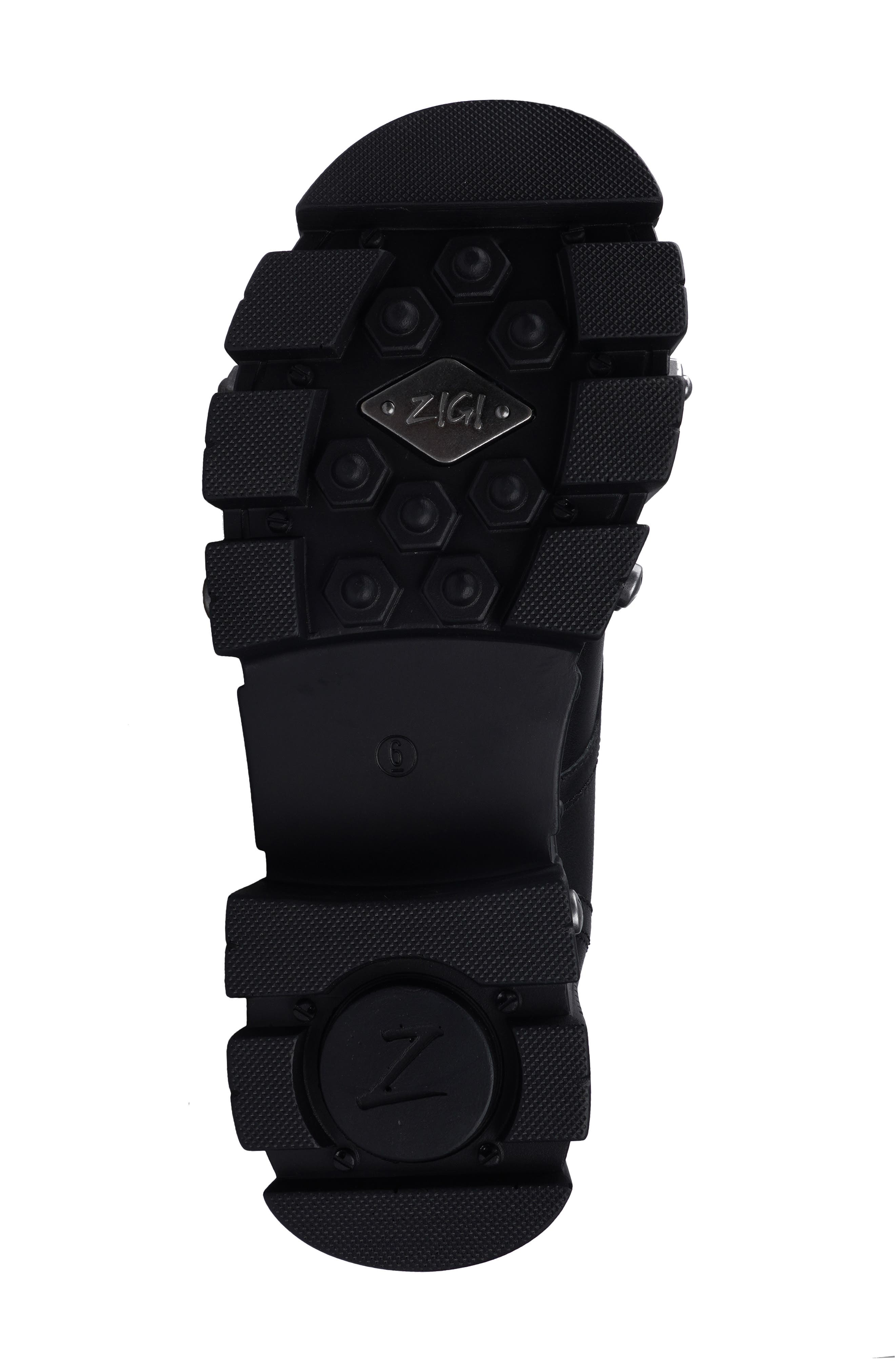 ZIGI Shanti Platform Combat Boot, Alternate, color, Black Leather