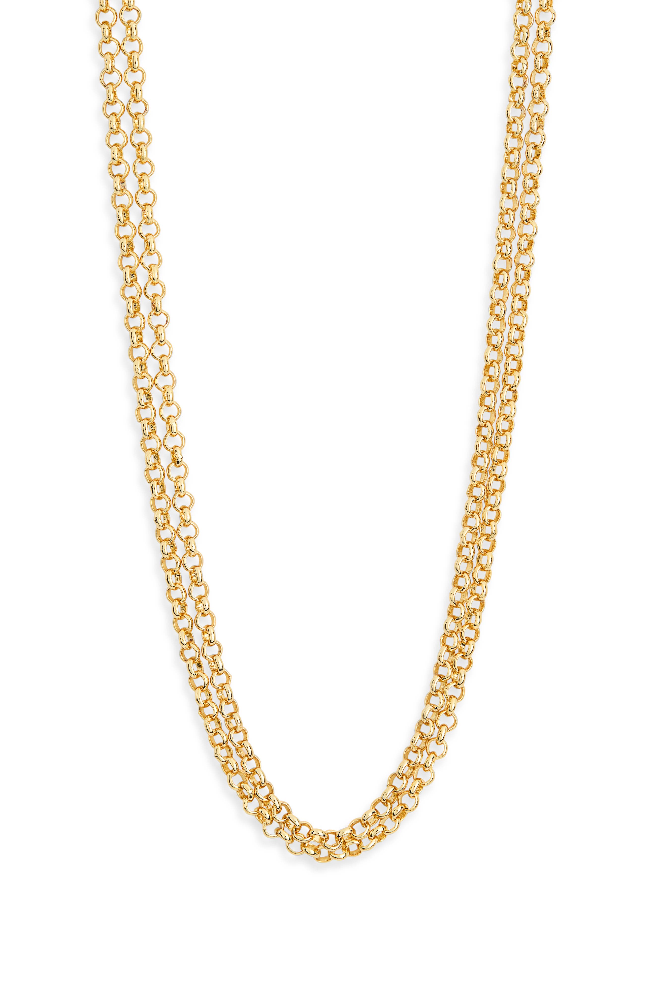 Argento Vivo Sterling Silver Double Chain Toggle Necklace