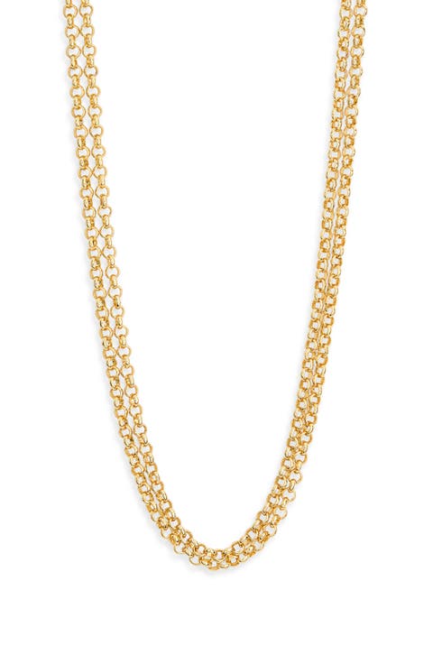 Double Chain Toggle Necklace