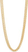 Argento Vivo Sterling Silver Double Chain Toggle Necklace