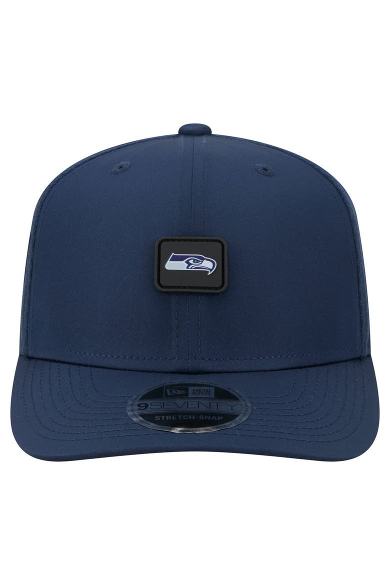 Men's New Era College Navy Seattle Seahawks Micro Badge 9SEVENTY Adjustable Hat, Alternate, color, College Navy