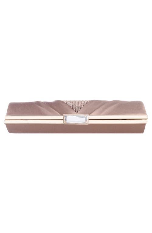 Nina Ophelia Frame Clutch In Brown
