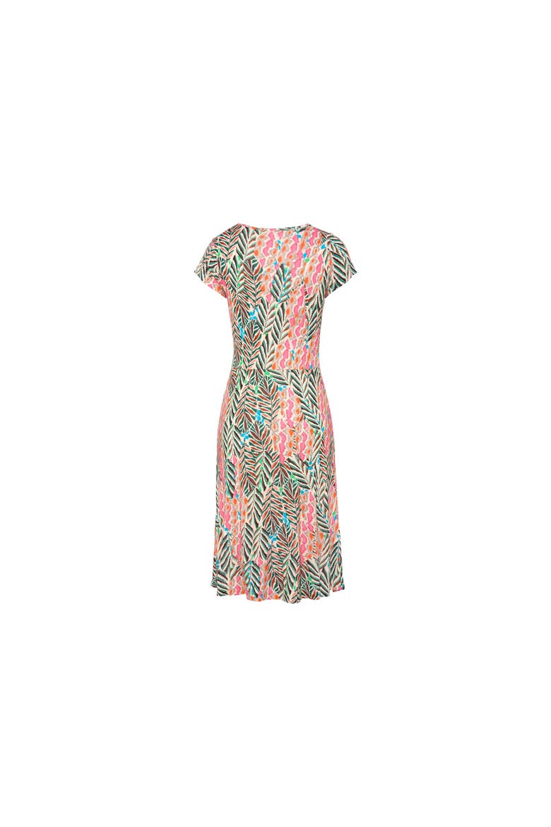 Ruched V-Neck Dress, Alternate, color, Multi Print