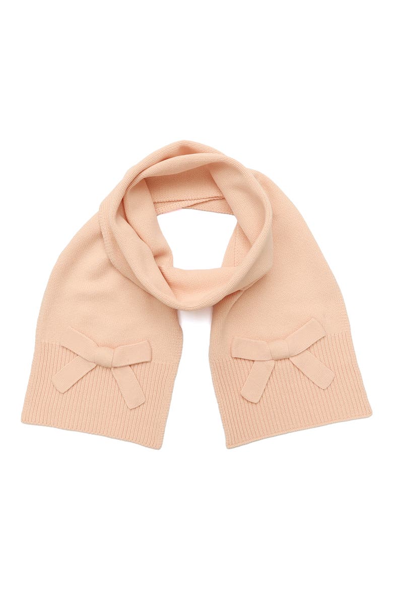 bow trim scarf, Main, color, ENGLISH ROSE