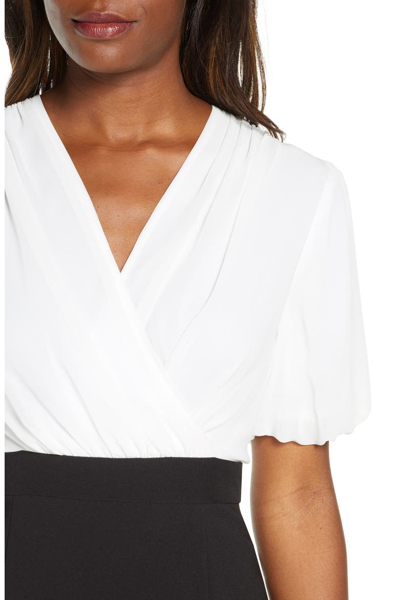 Faux Two-Piece Dress, Alternate, color, IVORY/ BLACK