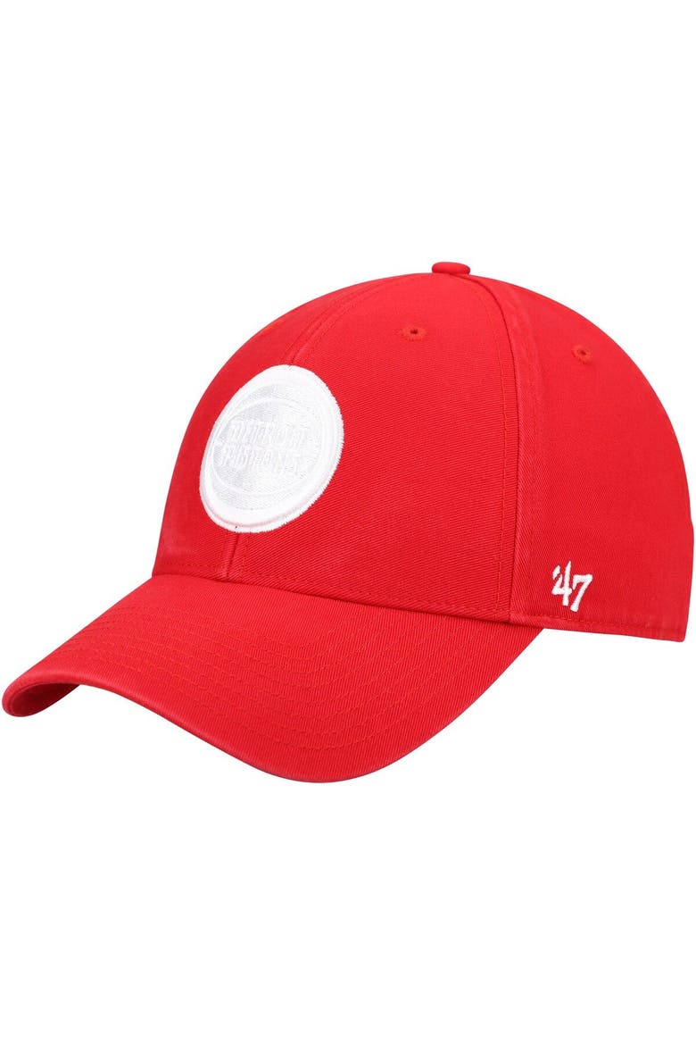 Men's '47 Red Detroit Pistons MVP Legend Adjustable Hat, Main, color, Red