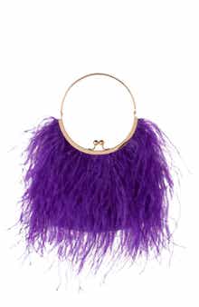 Olga Berg Penny Feathered Frame Bag