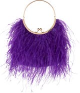 Olga Berg Penny Feathered Frame Bag