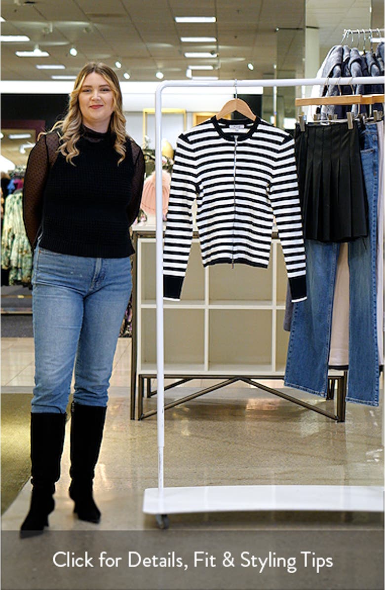 Stripe Zip Front Cardigan, sales video thumbnail