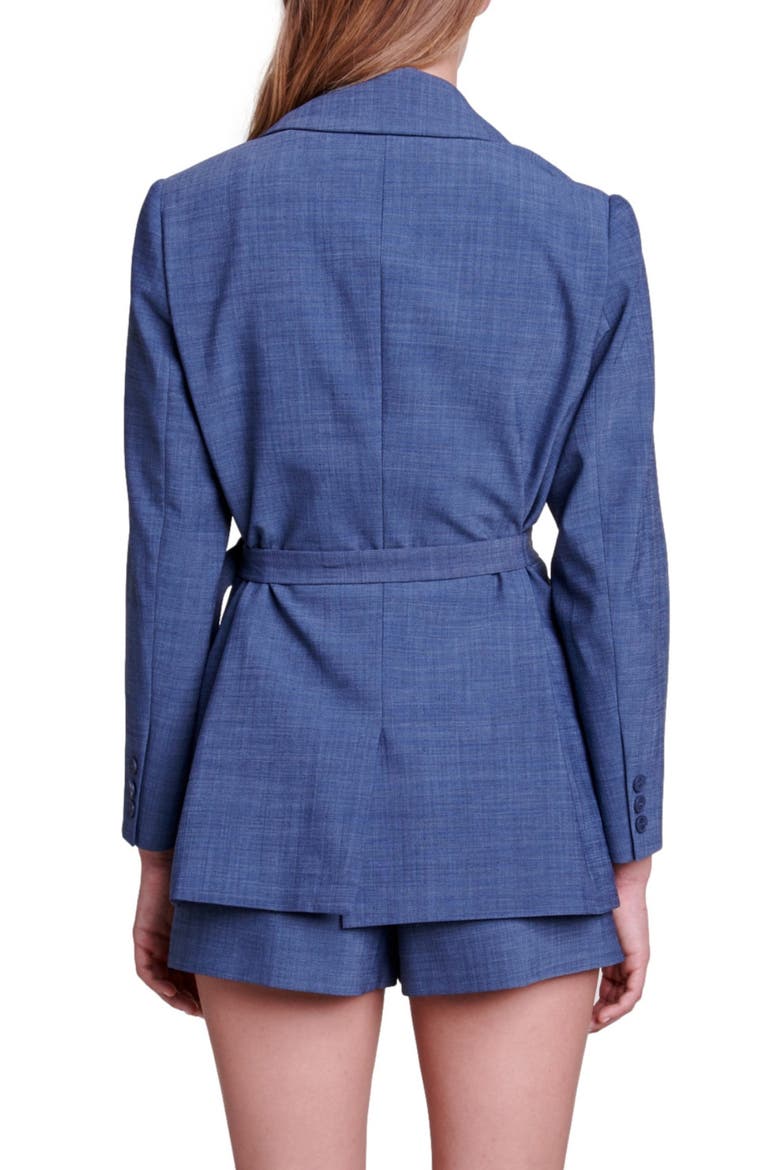 Veronica Belted Blazer, Alternate, color, PETROL BLUE