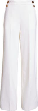 MAXMARA POLONIA ワイドレッグウールキャンバスパンツ Max Mara Polonia Wide Leg Stretch Virgin Wool Canvas Pants