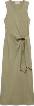 MANGO Knot Cotton Maxi Dress
