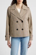London Fog Water Resistant Double Breasted Short Trench Coat