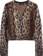 AllSaints Wick Lex Leopard Jacquard Cardigan